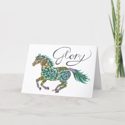  Folded Card Glory Horse by Sherry Jarvis