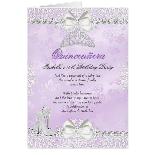 Quinceanera Purple Invitations 9