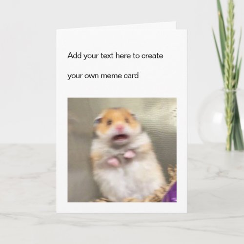 Folded Card Scared Hamster Meme