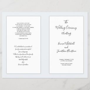 Folded Catholic Program Wedding Programs Zazzle