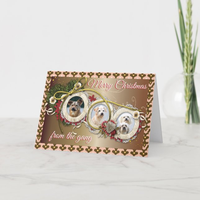 Folded Christmas Card For The Dog Lover (Front)