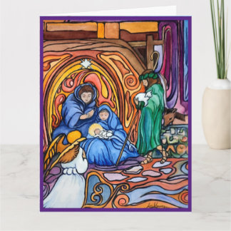 Folded Christmas Nativity Greeting Card