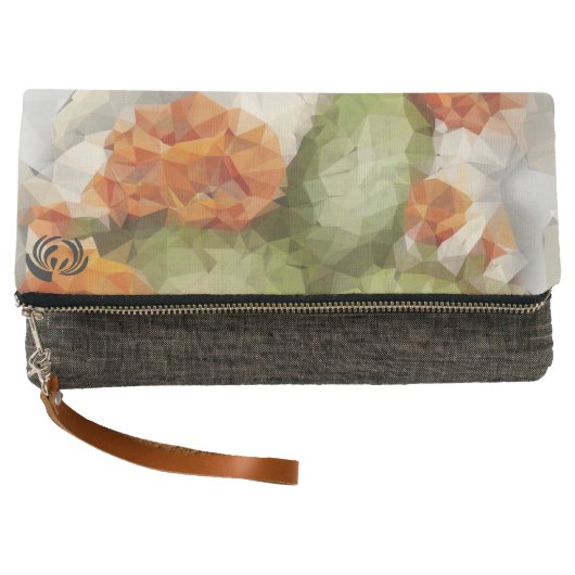 Folded Clutch wallet Design Geometric Cactus (Front)