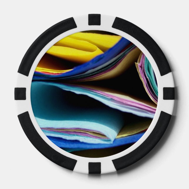 folded colorful paper mf poker chips (Front)