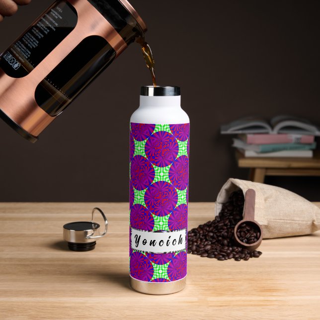 Folded Dimensions by Kenneth Yoncich Water Bottle (Coffee)