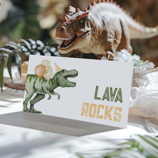 Folded Dinosaur Food Tent Cards  (Creator Uploaded)