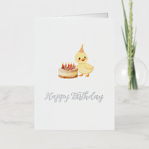 Folded Foil Animal-Themed Birthday Card