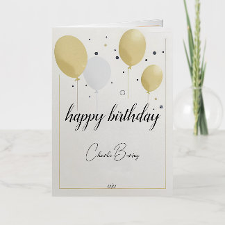Folded Foil Birthday Card