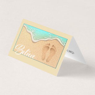 Folded Footprint in Sand Business Card