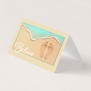 Folded Footprint in Sand Business Card