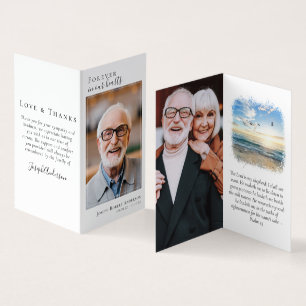 Folded Forever in Our Hearts Memorial Prayer Card