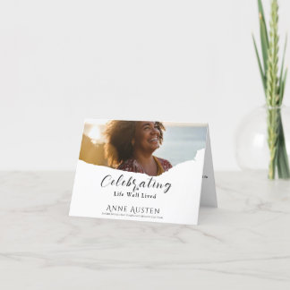 Folded Funeral Thank You Card