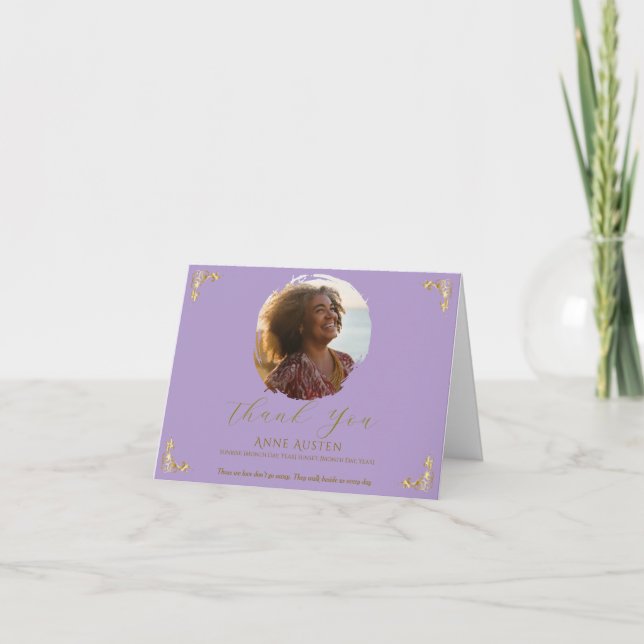 Folded Funeral Thank You Card  (Front)
