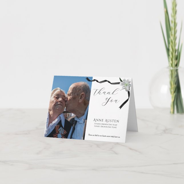 Folded Funeral Thank You Card (Front)