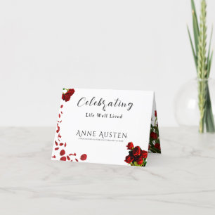 Folded Funeral Thank You Card - Editable