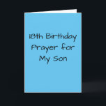 Folded Greeting Card<br><div class="desc">18th Birthday prayer for son.</div>