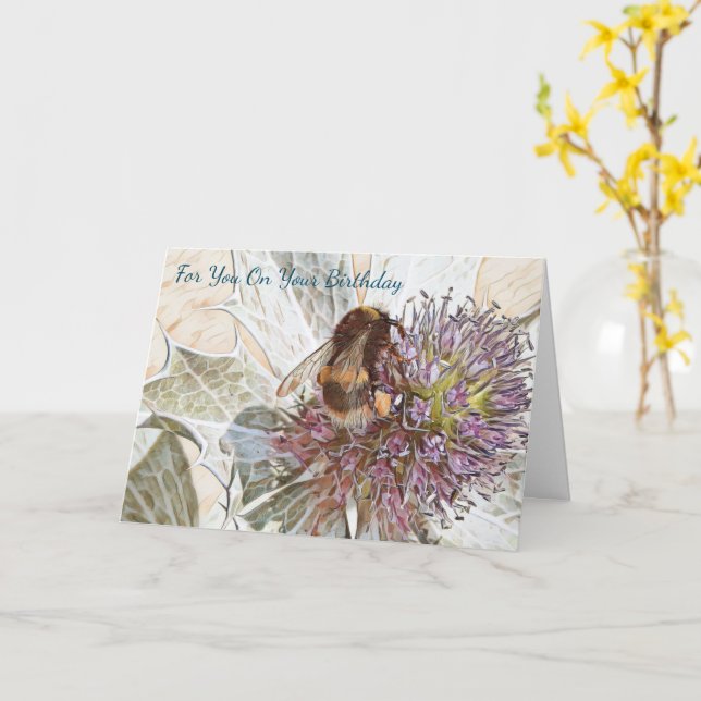 Folded Greeting Card (Yellow Flower)