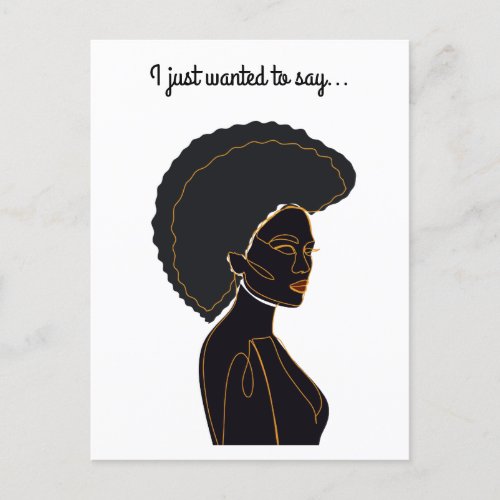 Folded Greeting Card African American Woman