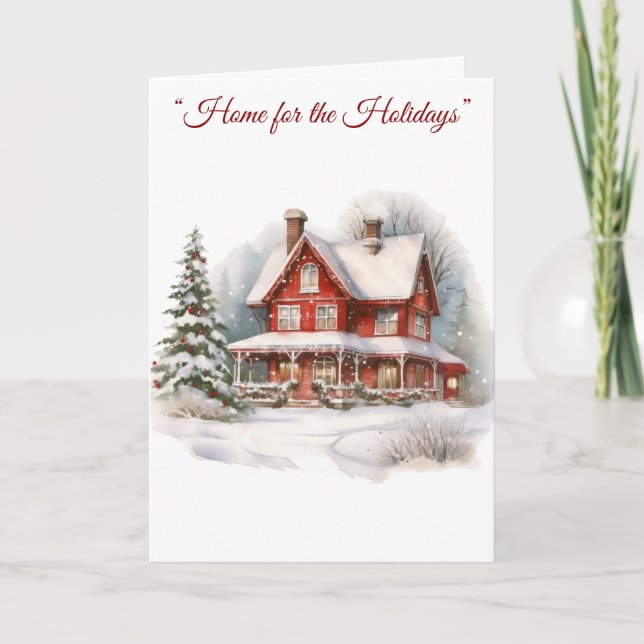 Folded Greeting Card-Elegant Victorian Christmas Card (Front)