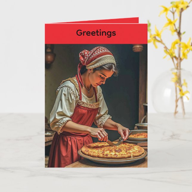 Folded Greeting Card for Mother's Day (Yellow Flower)