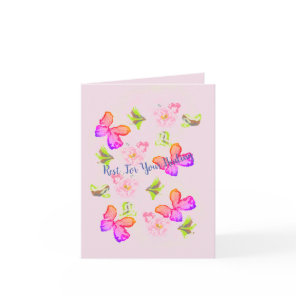 Folded Greeting Card : Get Well