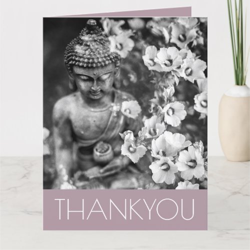 FOLDED GREETING CARD  THANK YOU  BUDDHA