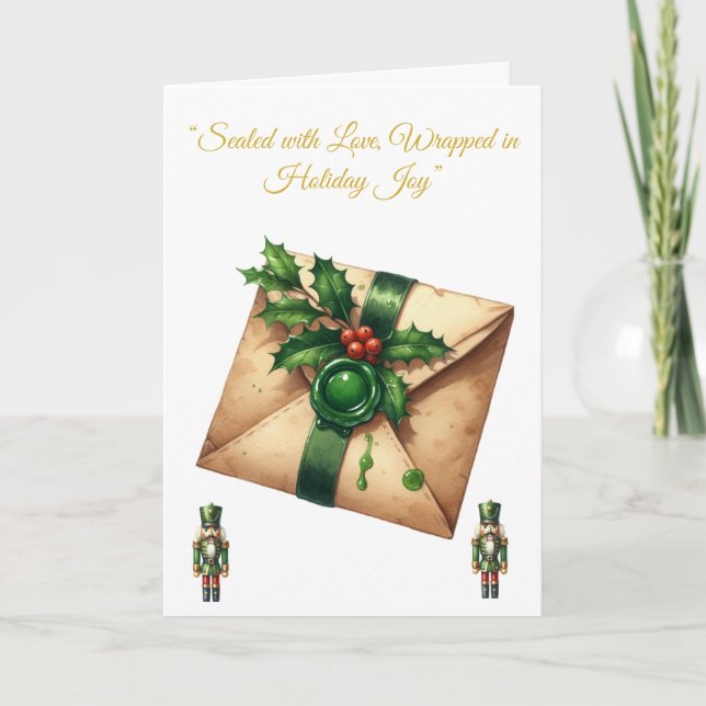Folded Greeting Card-Victorian Xmas Splendor Card (Front)