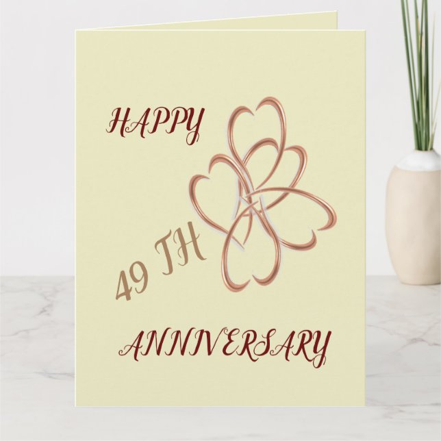 Folded Greeting Card : Wedding Anniversry 49TH (Front)