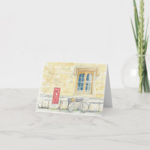 Folded greeting card with original artwork