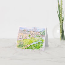 Folded greeting card with original artwork