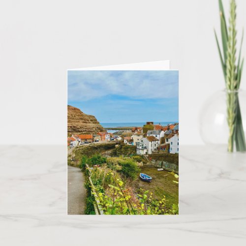 Folded greeting card with photo of Yorkshire