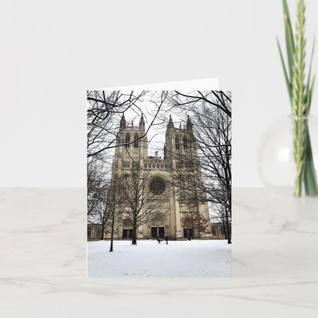 Folded greeting card with Washington DC motif (Front)