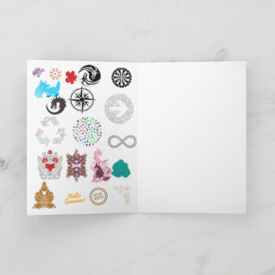 Folded Greeting Cards Paisley Floral Ornamental