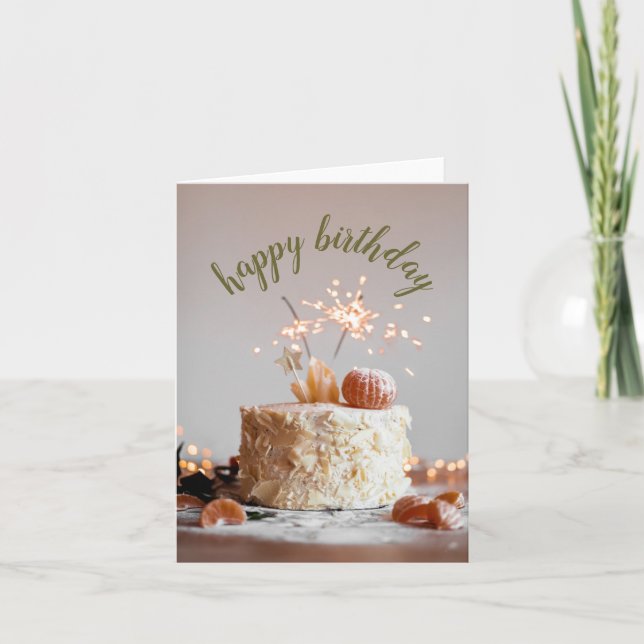 Folded happy birthday card (Front)