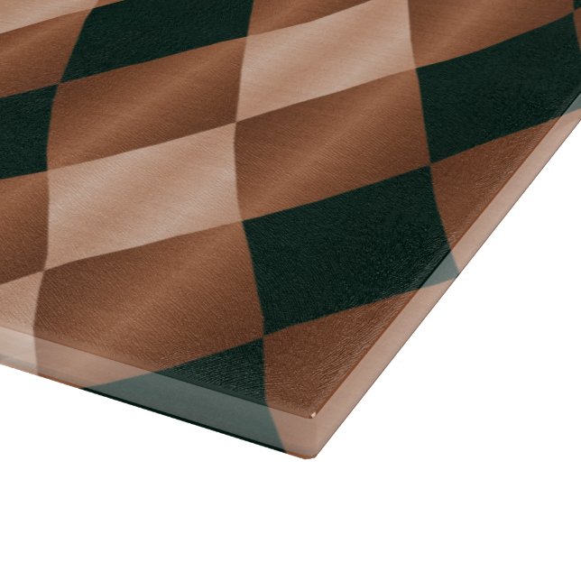 Folded Harlequin,Brown-Black-15x11 CUTTING BOARD (Corner)