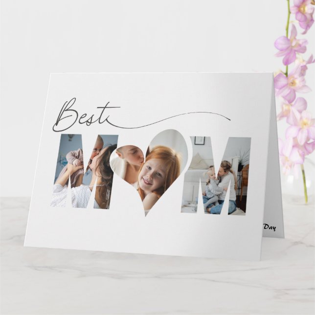  Folded Heart Mom Mother's Day Card (Orchid)