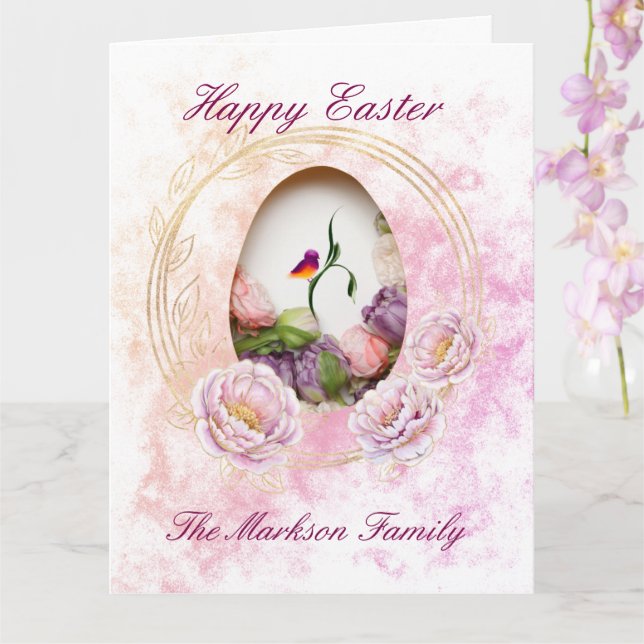 Folded holiday card  (Orchid)