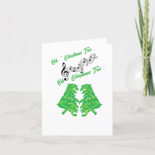 Folded Holiday Card : Dancing Christmas Tree's