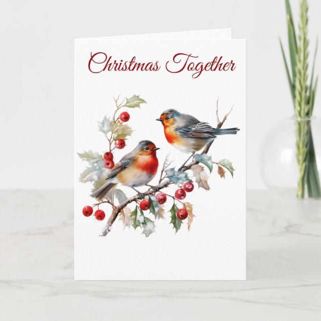 Folded Holiday Card-Elegant Victorian Christmas Card (Front)