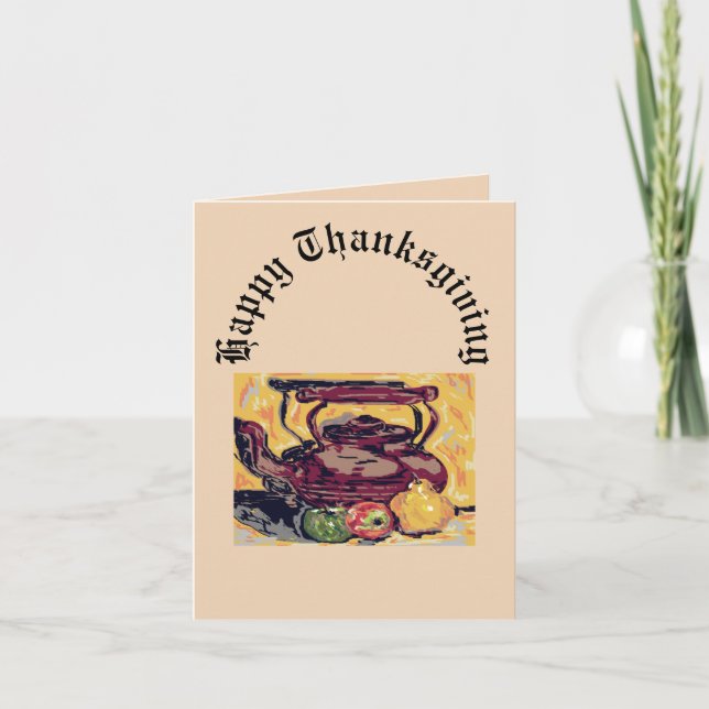 Folded Holiday Card : Happy Thanksgiving (Front)