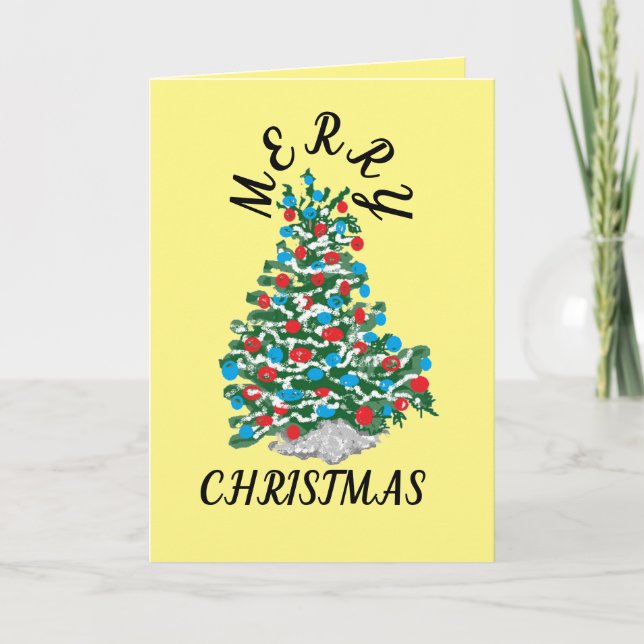 Folded Holiday Card : MERRY CHRISTMAS (Front)