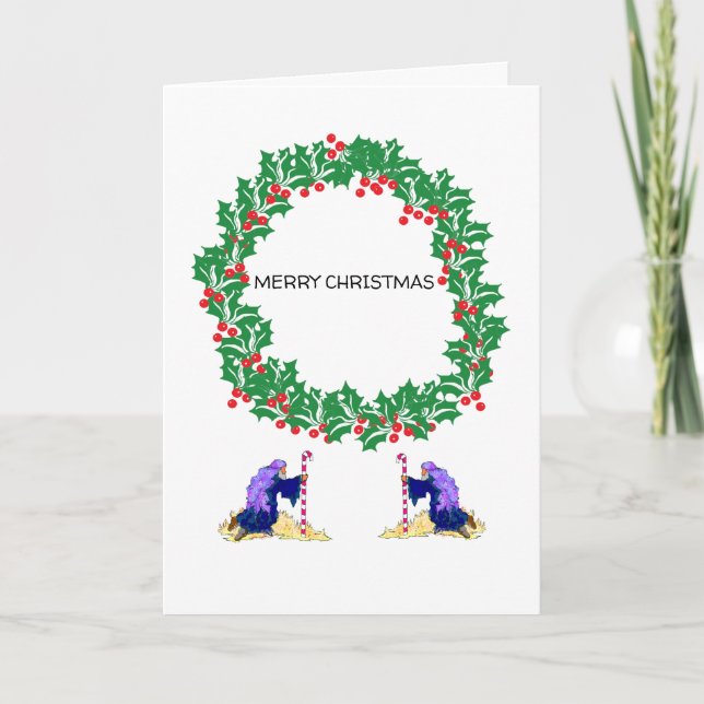 Folded Holiday Card : Merry Christmas (Front)