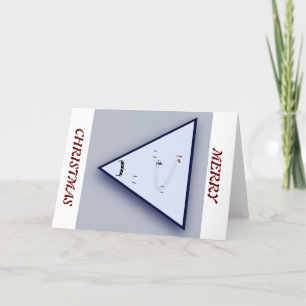 Folded Holiday Card Ski Design
