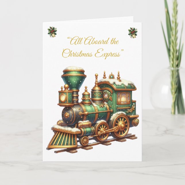 Folded Holiday Card-Victorian Christmas Splendor  (Front)