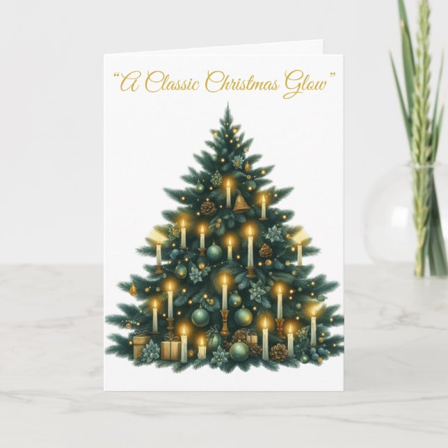 Folded Holiday Card-Victorian Xmas Splendor (Front)