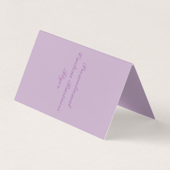 Folded Horizontal Tent Business Card (Front)