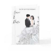 Folded Invitation "We are getting Married" Set