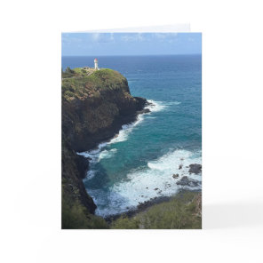 Folded Kilauea Lighthouse Blank Card
