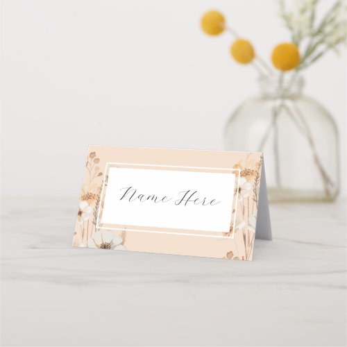 Folded Name Cards Wedding Boho Florals