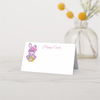 Folded Name Place Card-easter Bunny Place Card by photographybydebbie at Zazzle